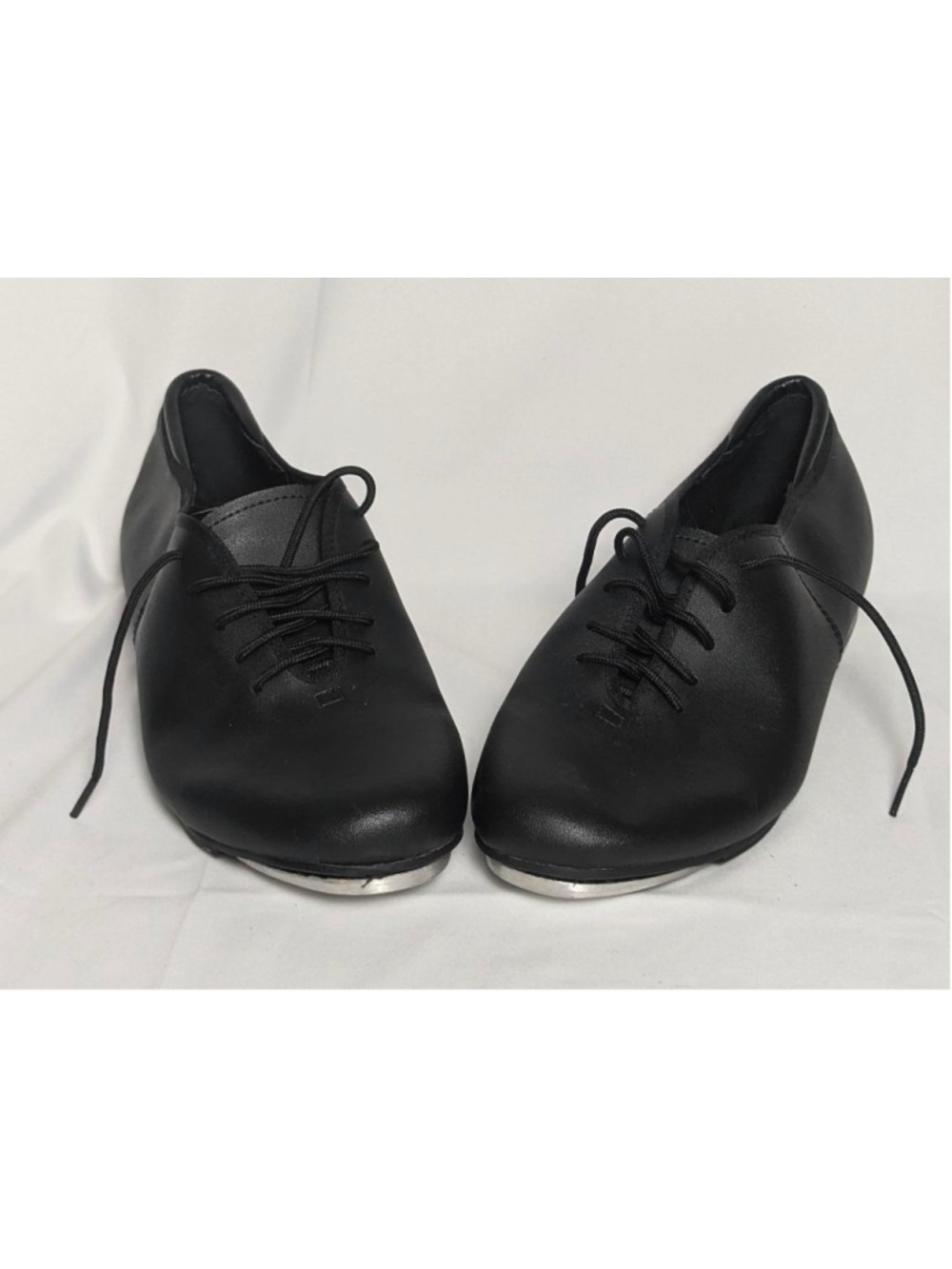 Theatricals Womens Black Lace Up Tap Dance Shoes